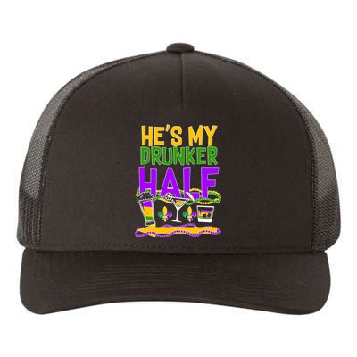 Mardi Gras He's My Drunker Half Yupoong Adult 5-Panel Trucker Hat