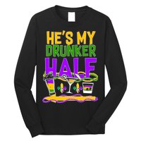 Mardi Gras He's My Drunker Half Long Sleeve Shirt