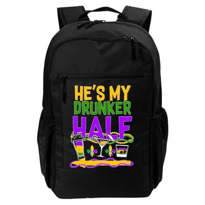 Mardi Gras He's My Drunker Half Daily Commute Backpack