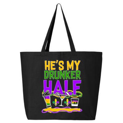 Mardi Gras He's My Drunker Half 25L Jumbo Tote