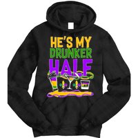 Mardi Gras He's My Drunker Half Tie Dye Hoodie