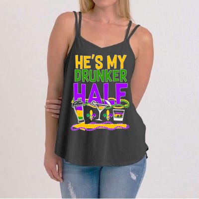 Mardi Gras He's My Drunker Half Women's Strappy Tank