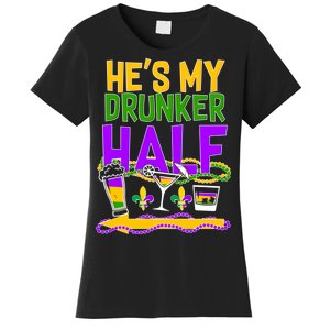 Mardi Gras He's My Drunker Half Women's T-Shirt