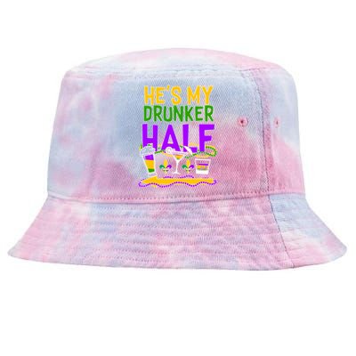 Mardi Gras He's My Drunker Half Tie-Dyed Bucket Hat