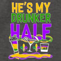 Mardi Gras He's My Drunker Half Vector Backpack