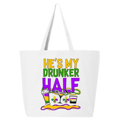 Mardi Gras He's My Drunker Half 25L Jumbo Tote