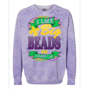 Mardi Gras I like big beads and i cannot lie Colorblast Crewneck Sweatshirt