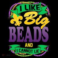 Mardi Gras I like big beads and i cannot lie Stripe Pom Pom Beanie