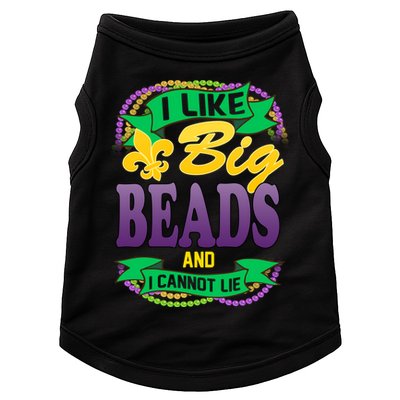 Mardi Gras I like big beads and i cannot lie Doggie Tank