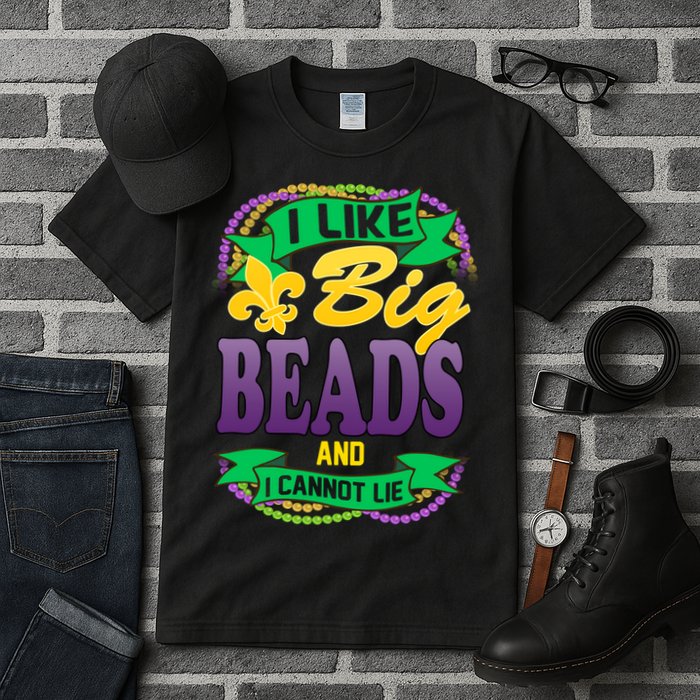 Mardi Gras I like big beads and i cannot lie Tall T-Shirt