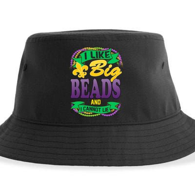 Mardi Gras I like big beads and i cannot lie Sustainable Bucket Hat