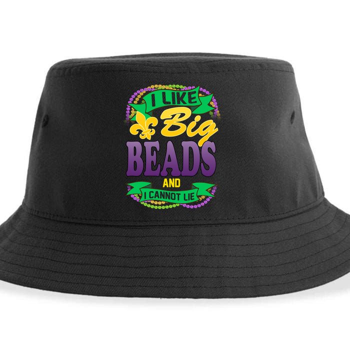Mardi Gras I like big beads and i cannot lie Sustainable Bucket Hat