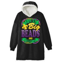 Mardi Gras I like big beads and i cannot lie Hooded Wearable Blanket