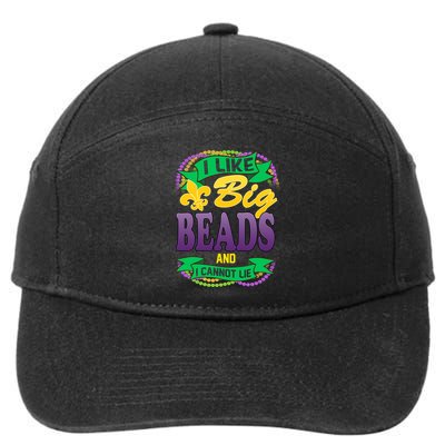 Mardi Gras I like big beads and i cannot lie 7-Panel Snapback Hat
