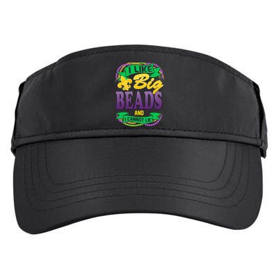 Mardi Gras I like big beads and i cannot lie Adult Drive Performance Visor