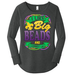 Mardi Gras I like big beads and i cannot lie Women's Perfect Tri Tunic Long Sleeve Shirt