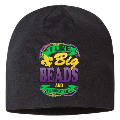 Mardi Gras I like big beads and i cannot lie Sustainable Beanie
