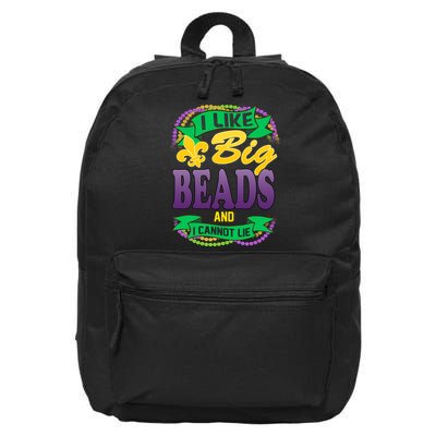 Mardi Gras I like big beads and i cannot lie 16 in Basic Backpack