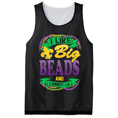 Mardi Gras I like big beads and i cannot lie Mesh Reversible Basketball Jersey Tank