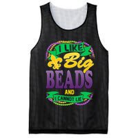 Mardi Gras I like big beads and i cannot lie Mesh Reversible Basketball Jersey Tank