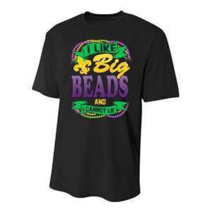 Mardi Gras I like big beads and i cannot lie Youth Performance Sprint T-Shirt