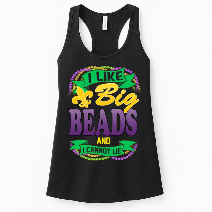 Mardi Gras I like big beads and i cannot lie Womens Tank Top