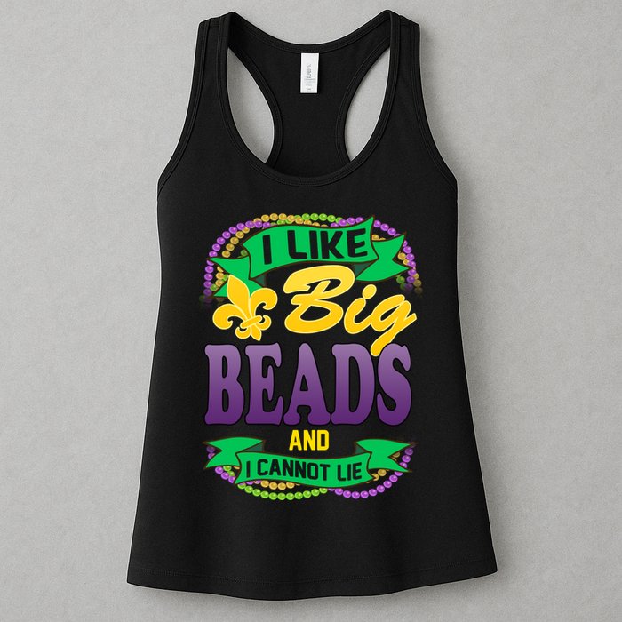 Mardi Gras I like big beads and i cannot lie Womens Tank Top