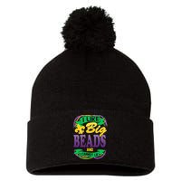 Mardi Gras I like big beads and i cannot lie Pom Pom 12in Knit Beanie