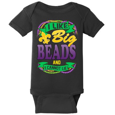 Mardi Gras I like big beads and i cannot lie Baby Bodysuit