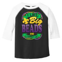 Mardi Gras I like big beads and i cannot lie Toddler Fine Jersey T-Shirt