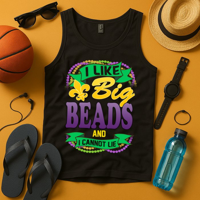 Mardi Gras I like big beads and i cannot lie Tank Top
