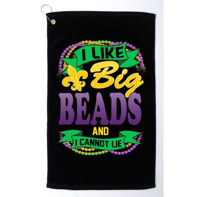 Mardi Gras I like big beads and i cannot lie Golf Towel