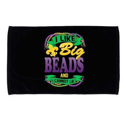 Mardi Gras I like big beads and i cannot lie Microfiber Hand Towel