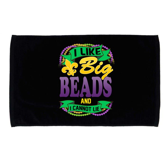 Mardi Gras I like big beads and i cannot lie Microfiber Hand Towel