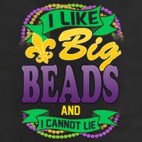 Mardi Gras I like big beads and i cannot lie Microfiber Hand Towel