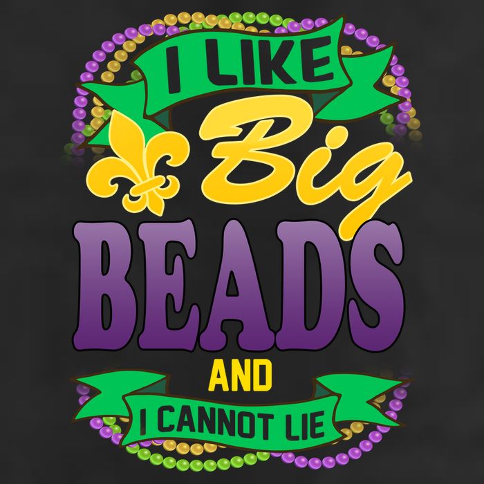 Mardi Gras I like big beads and i cannot lie Microfiber Hand Towel