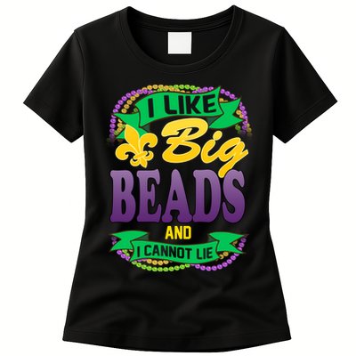 Mardi Gras I like big beads and i cannot lie Womens T-Shirt