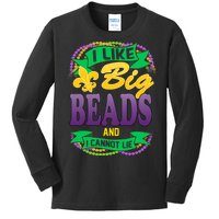 Mardi Gras I like big beads and i cannot lie Kids Long Sleeve Shirt