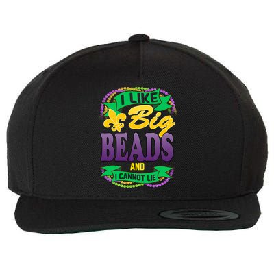 Mardi Gras I like big beads and i cannot lie Wool Snapback Cap