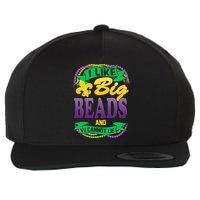 Mardi Gras I like big beads and i cannot lie Wool Snapback Cap