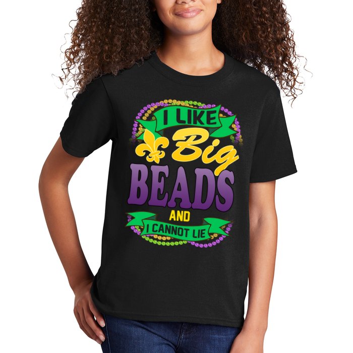 Mardi Gras I like big beads and i cannot lie Kids T-Shirt