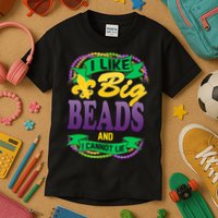 Mardi Gras I like big beads and i cannot lie Kids T-Shirt