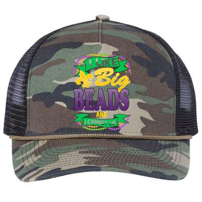 Mardi Gras I like big beads and i cannot lie Retro Rope Trucker Hat Cap