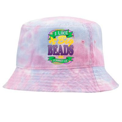 Mardi Gras I like big beads and i cannot lie Tie-Dyed Bucket Hat