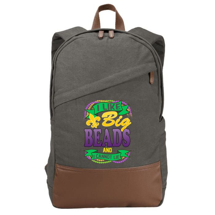 Mardi Gras I like big beads and i cannot lie Cotton Canvas Backpack