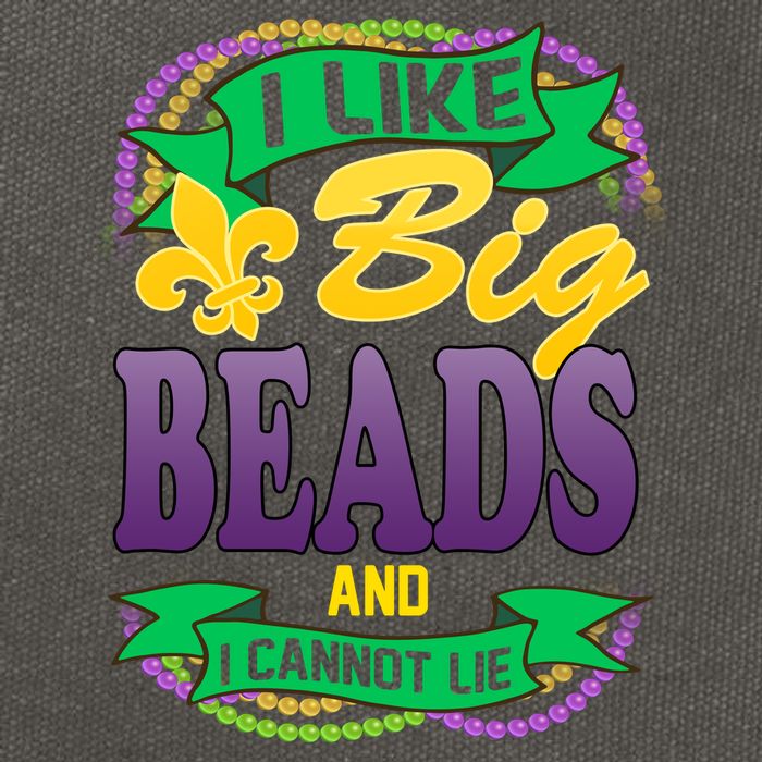 Mardi Gras I like big beads and i cannot lie Cotton Canvas Backpack