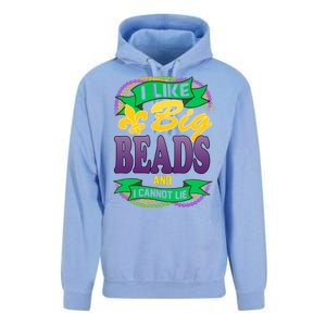 Mardi Gras I like big beads and i cannot lie Unisex Surf Hoodie