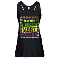 Mardi Gras If You Can Read This I Need More Beads Ladies Essential Flowy Tank
