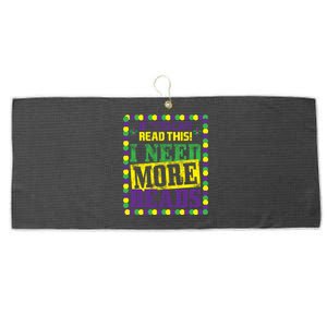 Mardi Gras If You Can Read This I Need More Beads Large Microfiber Waffle Golf Towel