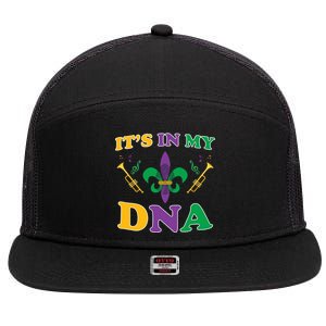 Mardi Gras It's My DNA 7 Panel Mesh Trucker Snapback Hat